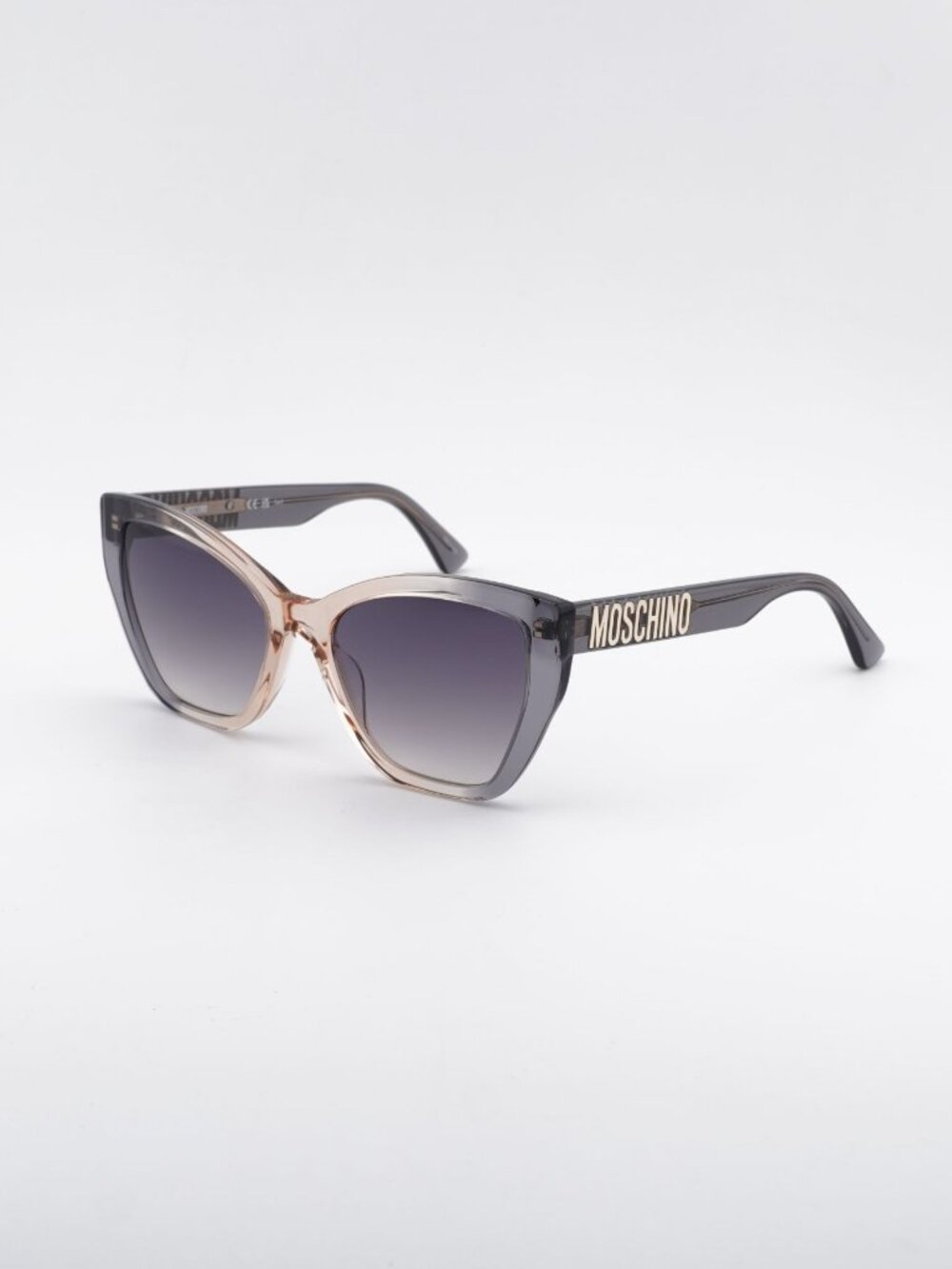 Moschino MOS155/S 0MQE 9O Sunglasses Grey Cat Eye Frame, Grey Lenses